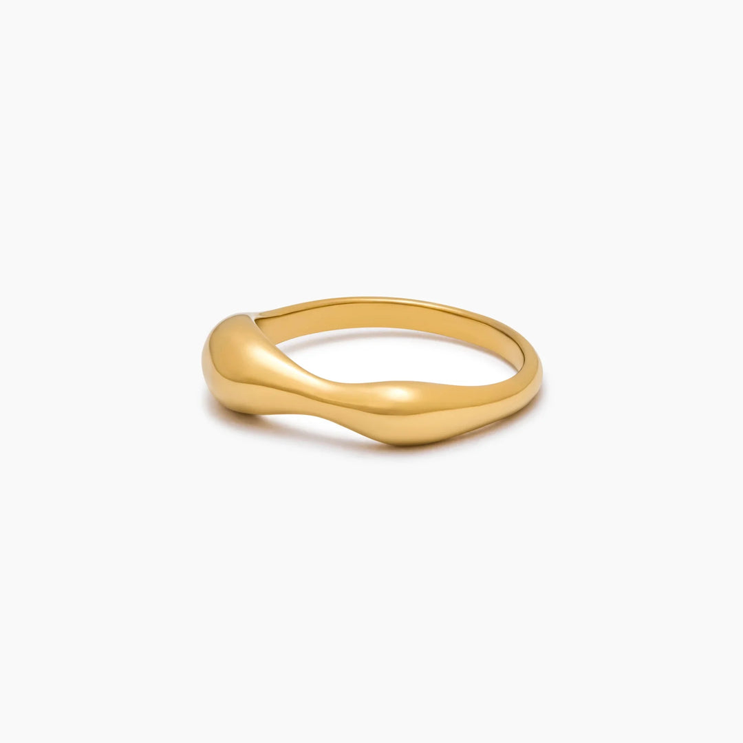 Sculpted Wave Statement Ring