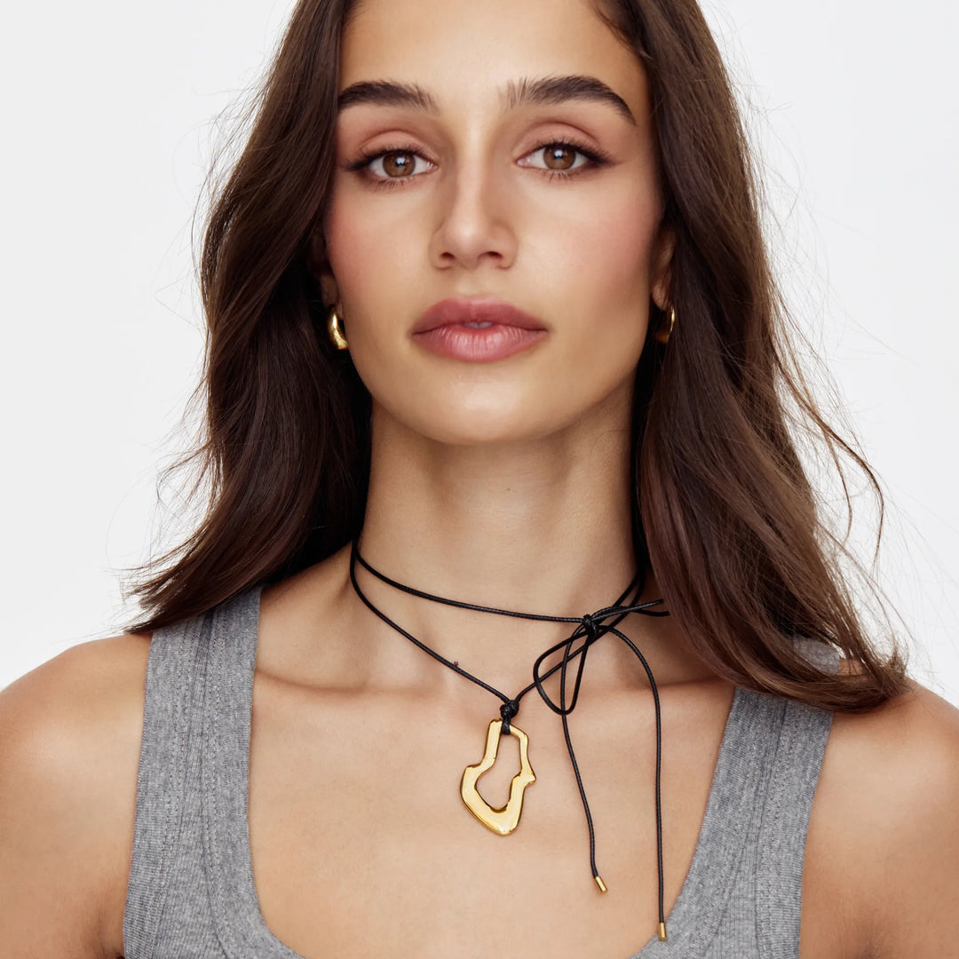 Molten Wave Cord Necklace