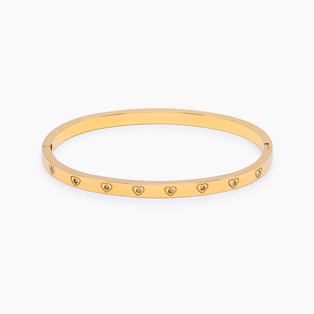 Crystal Heart Bangle