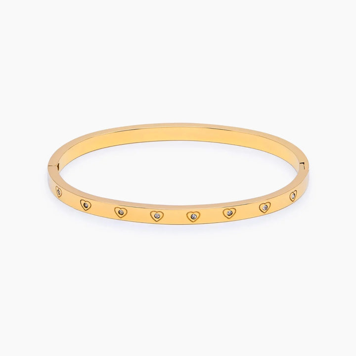 Crystal Heart Bangle