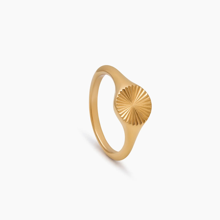 Sunburst Signet Ring
