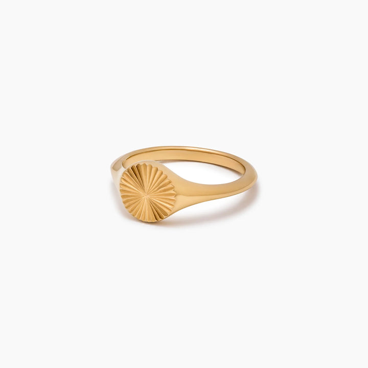Sunburst Signet Ring