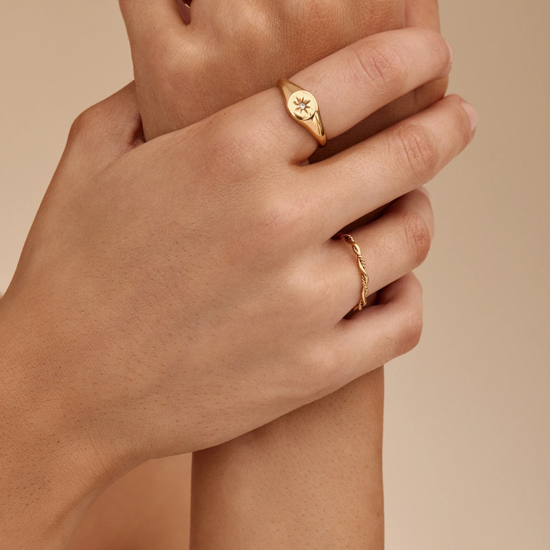 Dainty Double Twist Ring