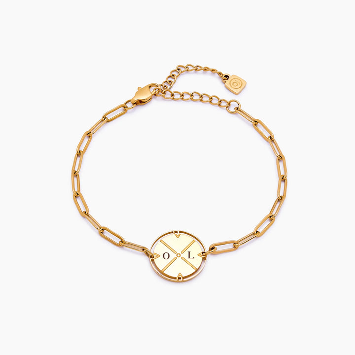 Engraved Compass Bracelet